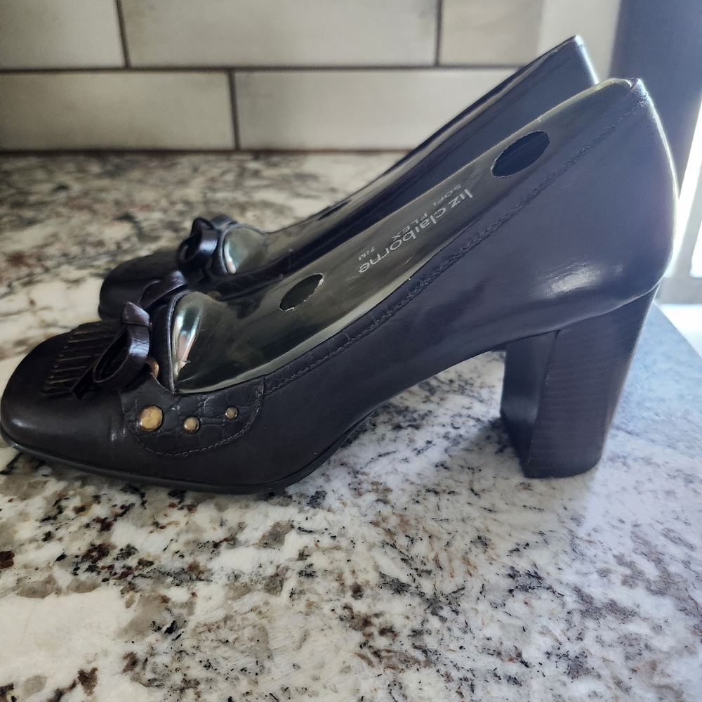 Vintage Brown Leather Heels